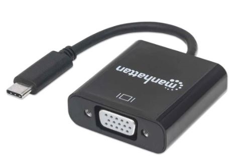 151771 Convertidor USB-C a VGA; Convierte una señal USB-C a una pantalla VGA - soporta resoluciones de hasta 1920x1080p a 60Hz