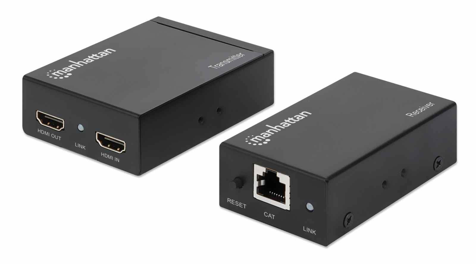 207584 Kit extensor de HDMI sobre Ethernet. Extensor de señal HDMI (1080p hasta 50 m) - Un solo cable Cat6