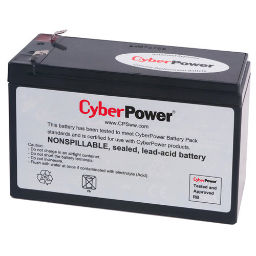 Batería de Reemplazo CyberPower RB1290 - Negro