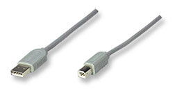 317863 Cable USB para Impresora USB-A macho a USB-B Macho de 3mts Color Gris. Soporta velocidades de hasta 12 Mbps -