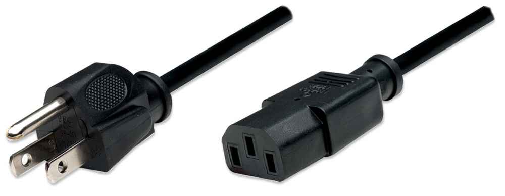 Cable de alimentación estándar para PC MANHATTAN - Macho/Hembra 1