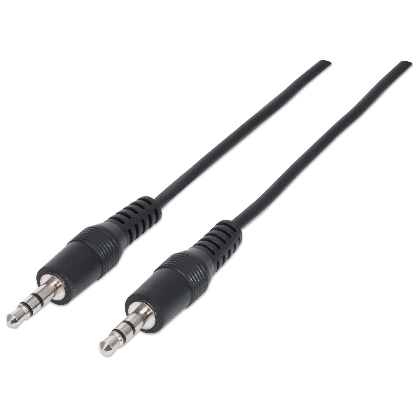 334594 Cable auxiliar 3.5mm Macho a Macho Color Negro de 1.8m -
