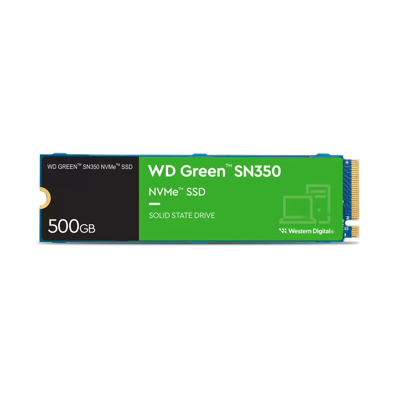 Unidad de Estado Solido WD Green M.2 PCIE GN 3 NVME SN350 500GB WDS500G2G0C -