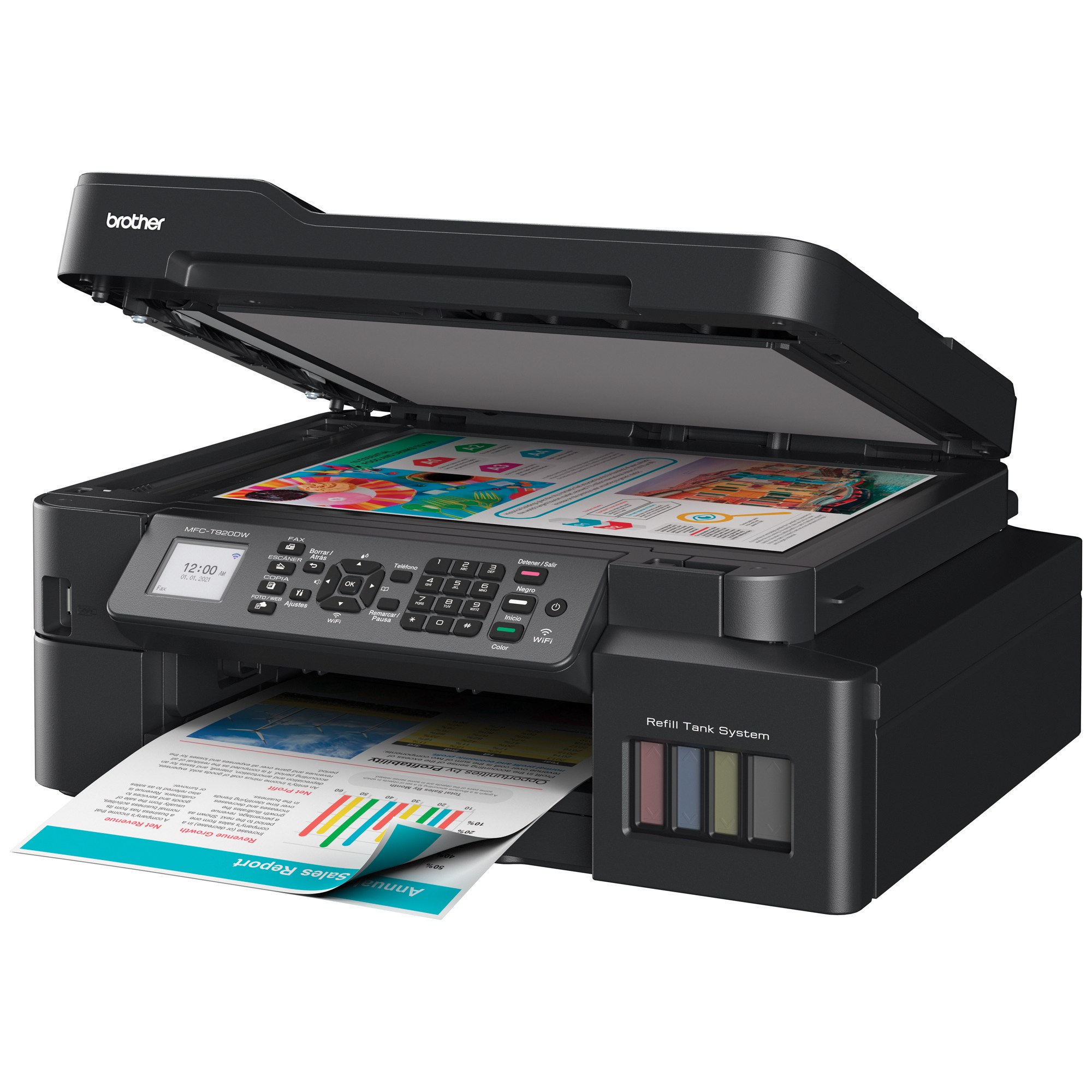 Multifuncional Tinta Continua Brother MFCT920DW - 30 ppm negro/26 ppm color