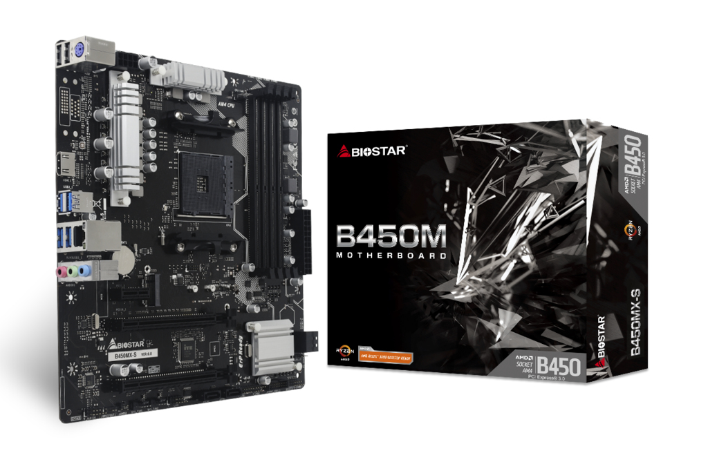 Motherboard BIOSTAR B450MX-S conjunto de chips AMD B450 -