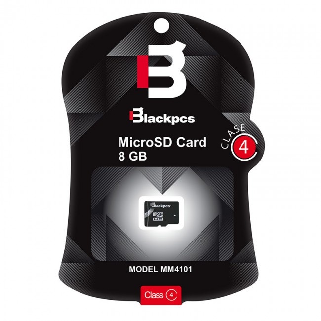 Memoria MicroSD Blackpcs de 8GB Clase4 con disipador -