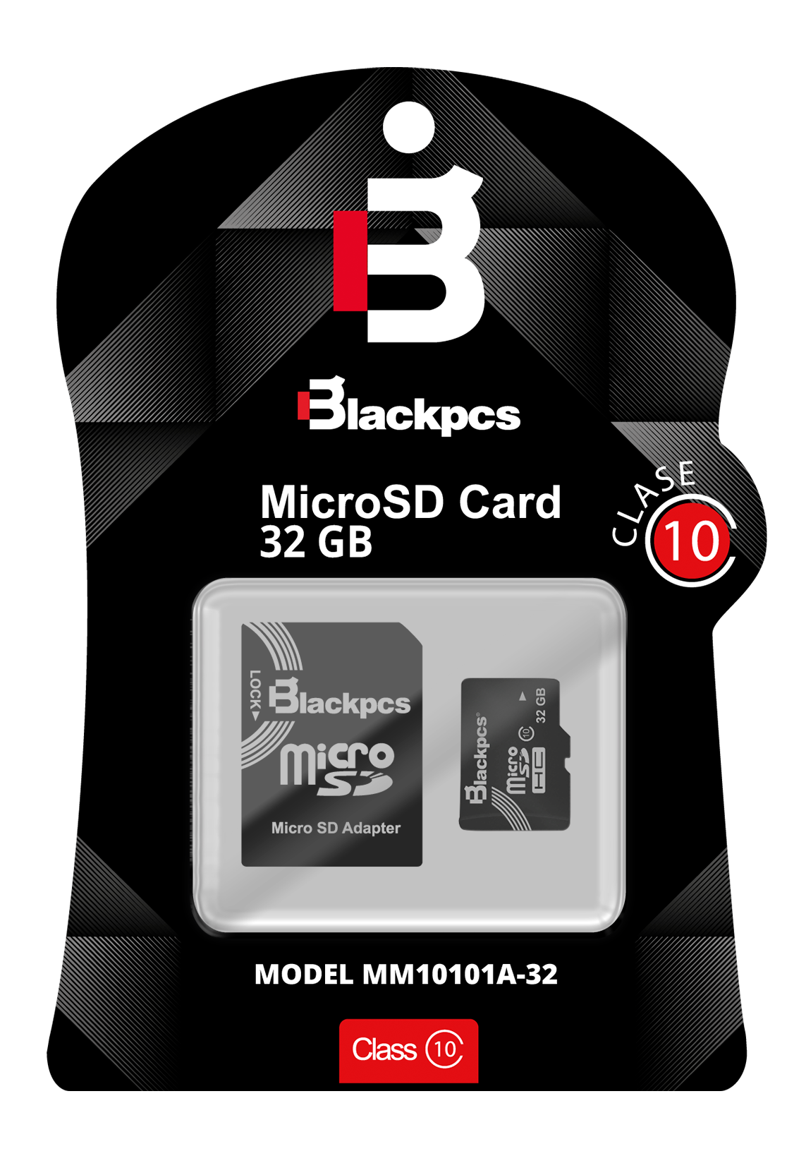 Memoria MicroSD Blackpcs de 32GB Clase10 con disipador -