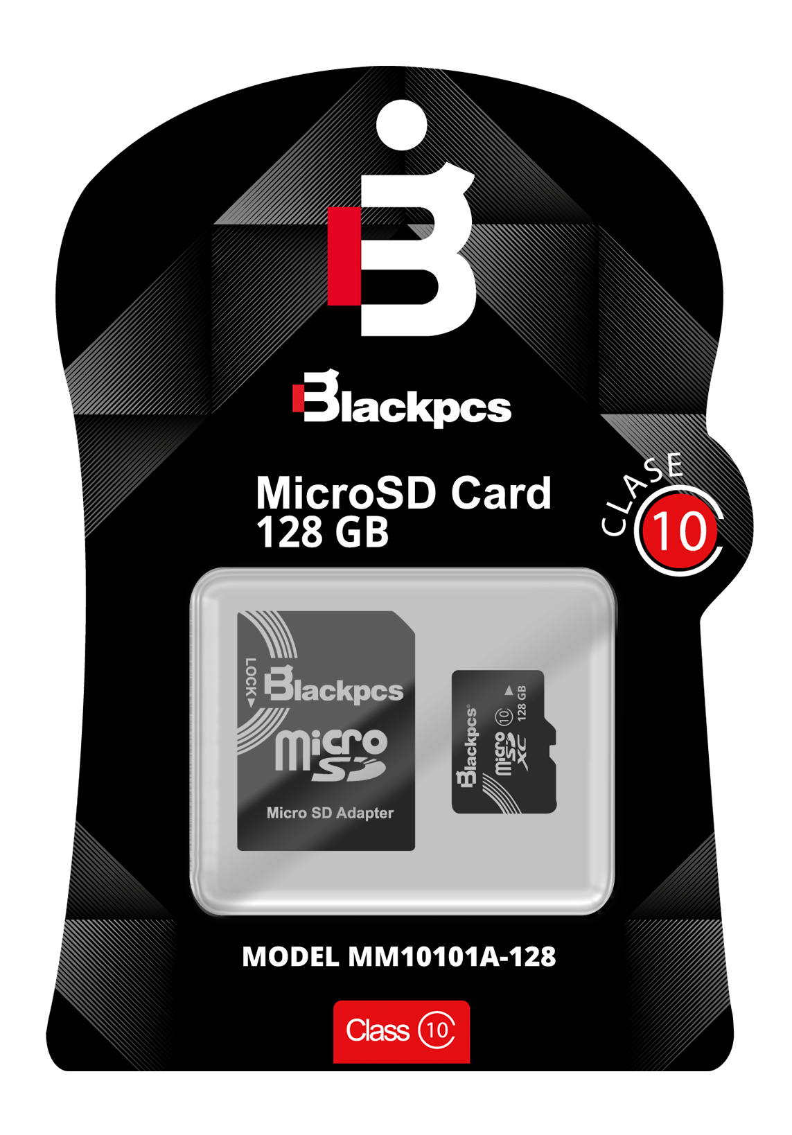 Memoria MicroSD Blackpcs de 128GB Clase10 con disipador -