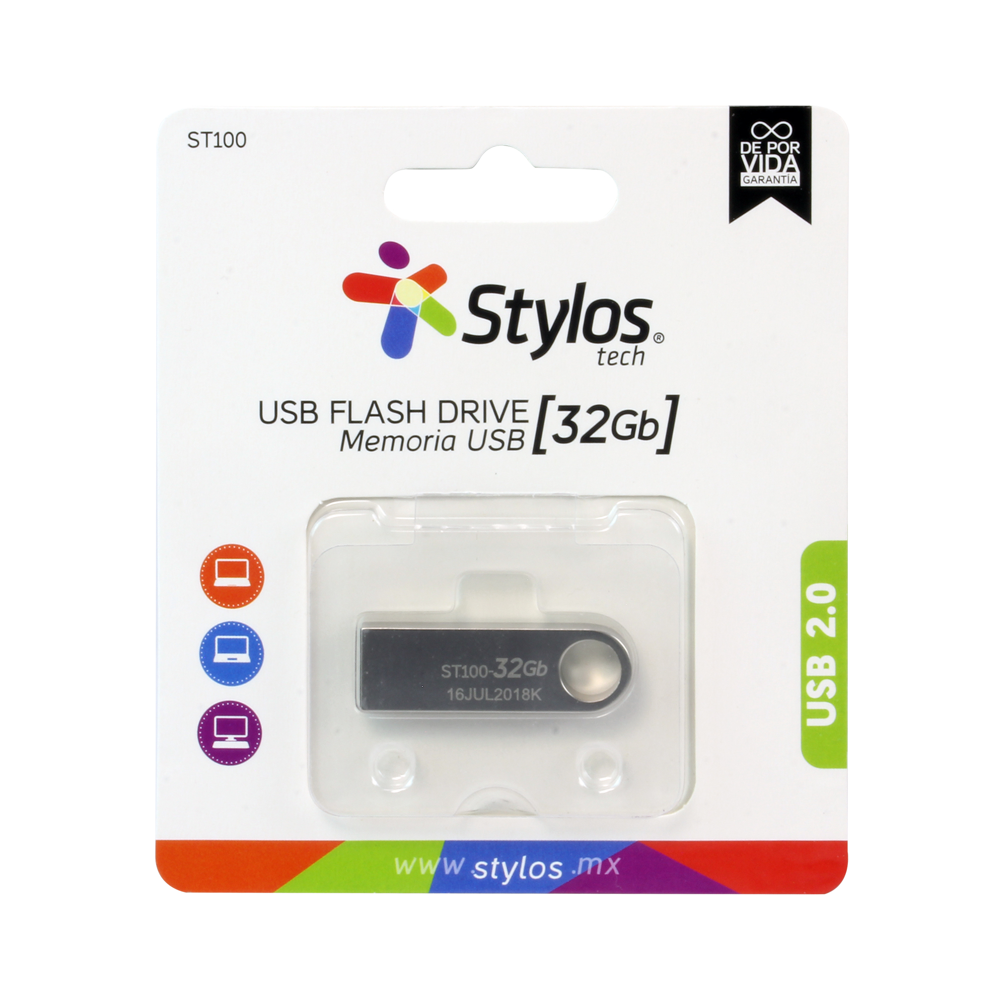 Memoria USB 32GB Stylos. STMUSB3B -
