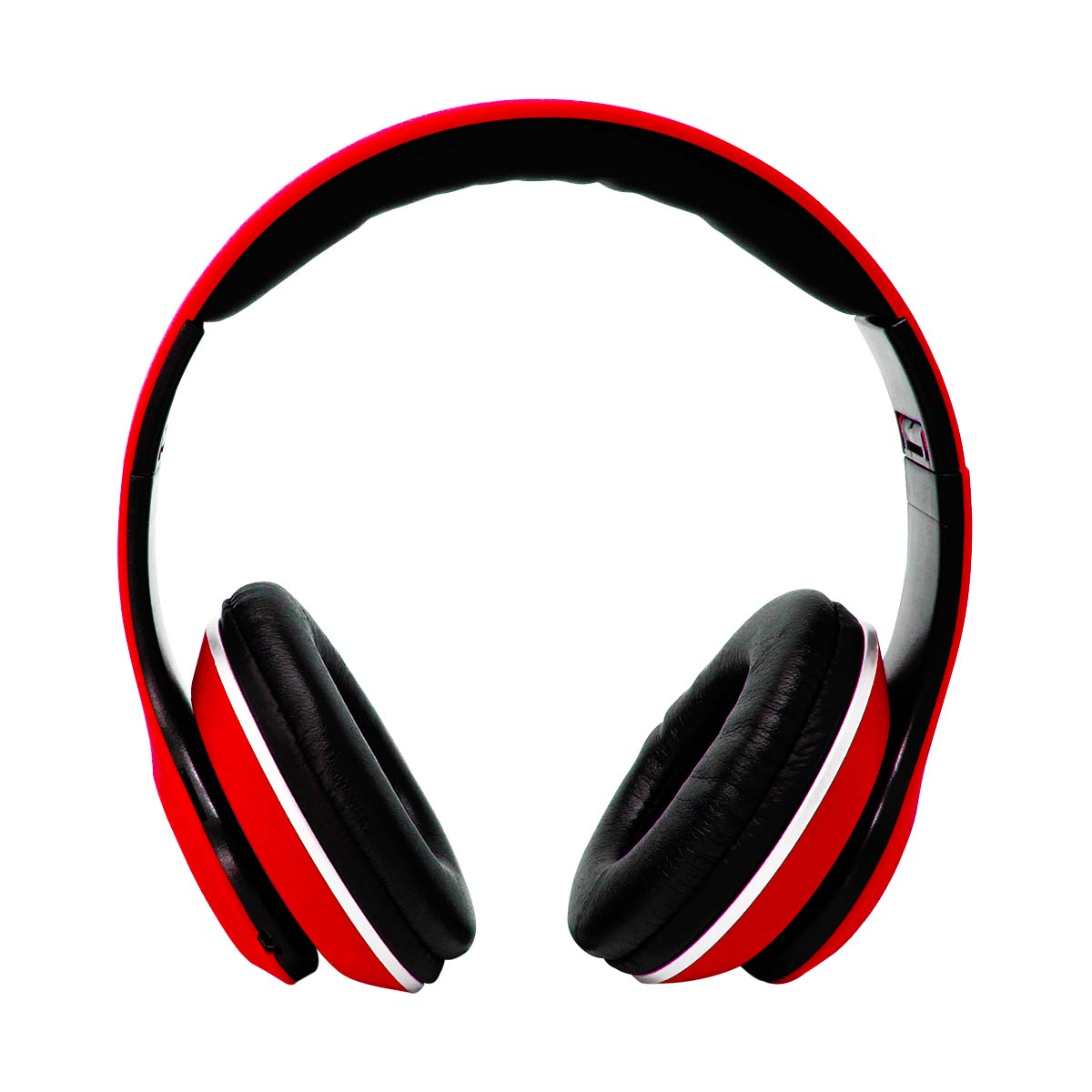 AUDIFONOS OVER-EAR BLUETOOTH NBH-01 SONIDO HI-FI 3.5MM RADIO FM MICRO SD 3.5MML MANOS LIBRES RUBBERIZED ROJO -