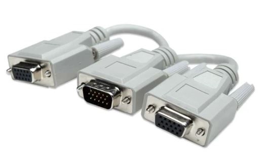 328302 Cable Y para VGA - Conecta una fuente VGA a dos cables de monitor VGA