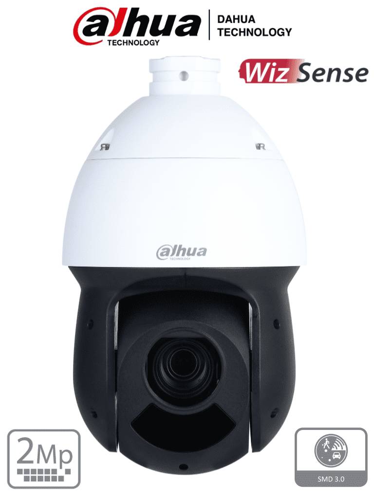 DAHUA SD49225DB-HNY - Camara IP PTZ de 2 Megapixeles/ WizSense/ 25x de Zoom Optico/ H.265/ WDR Real de 120 dB/ Protección Perimetral y Face Detection/ -
