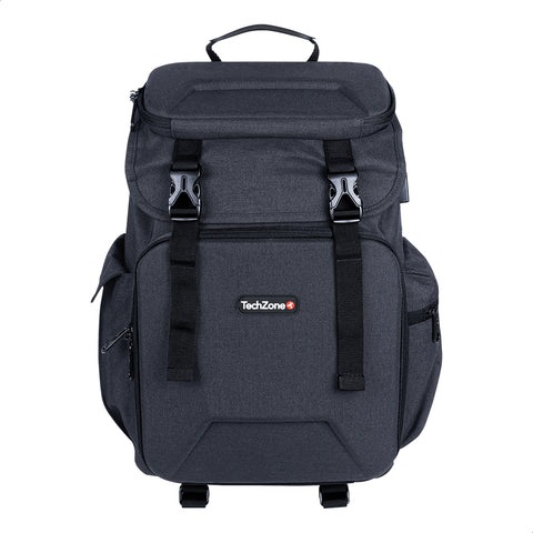 Backpack Glory Black TechZone de 15.6 pulgadas - múltiples compartimientos