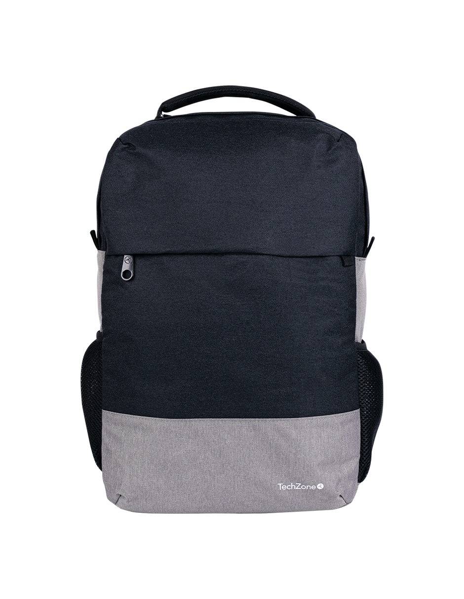 Backpack Strong Grey TechZone de 15.6 pulgadas - múltiples compartimientos