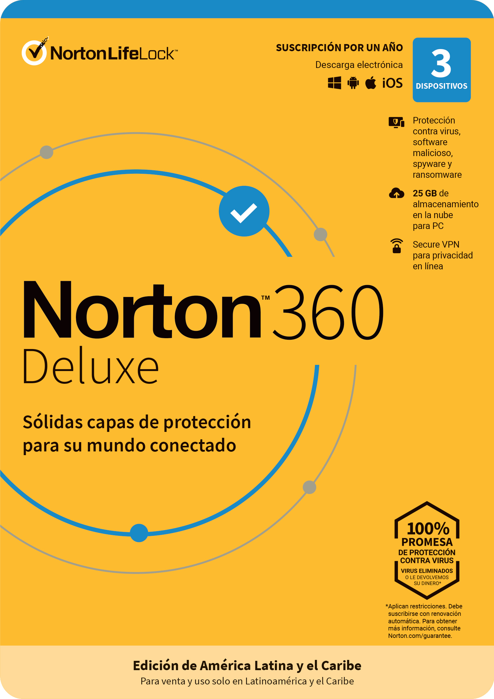 Norton 360 Deluxe Total Security 3L 1A -