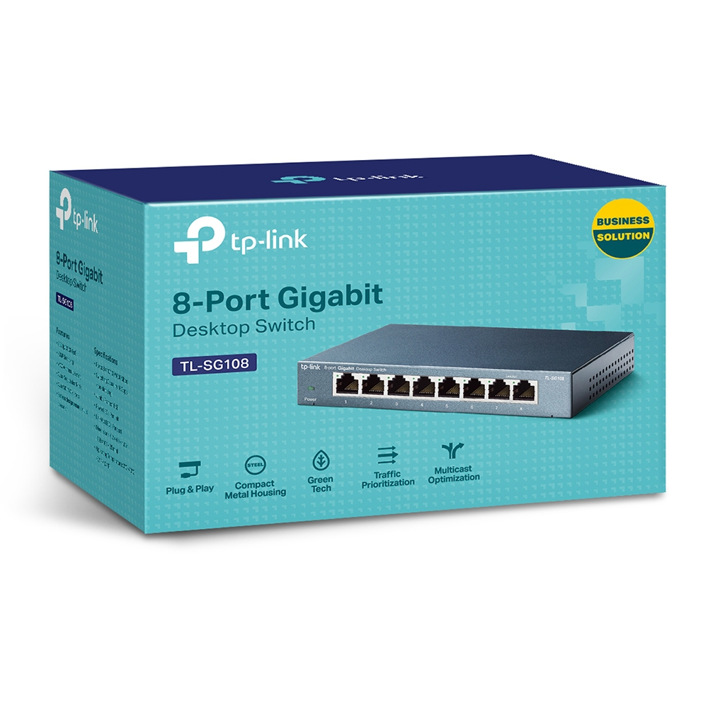 Switch  TP-LINK TL-SG108 - Negro