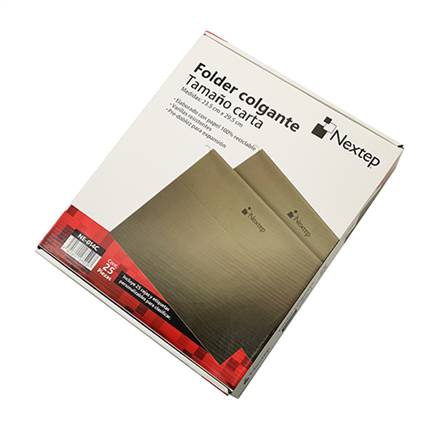 Folder Colgante Económico Nextep NE-014C color Verde con 25 piezas tamaño carta -