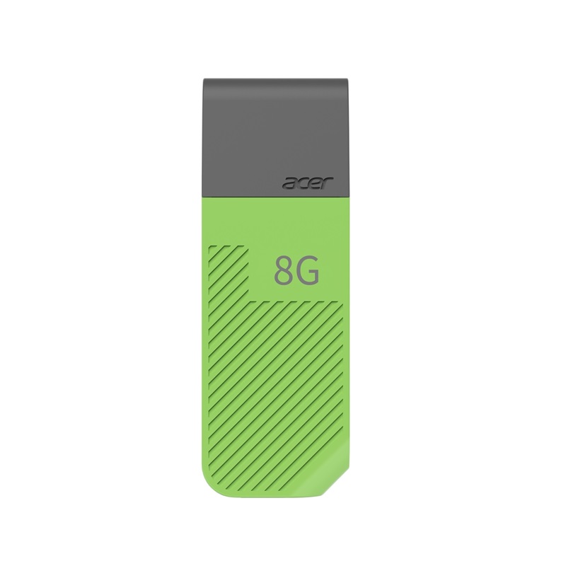Memoria USB Acer UP200 de 8GB BL.9BWWA.541 30 MB/s Lectura 15MB/s Escritura - acabado plástico. Color Verde