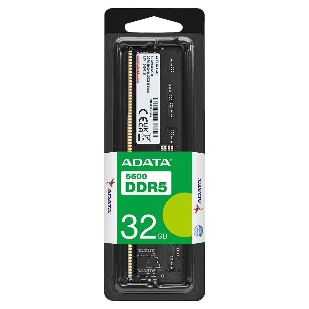 Memoria RAM ADATA - DDR5 32GB UDIMM 5600MHz. NP. AD5U560032G-S