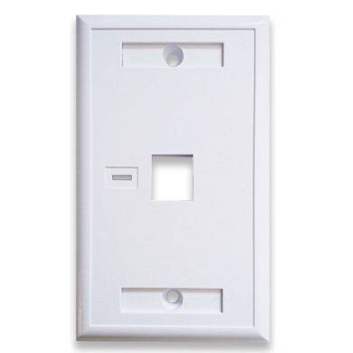 TAPA (FACEPLATE) 1 PUERTO COLOR BLANCO - 251701 BROBOTIX