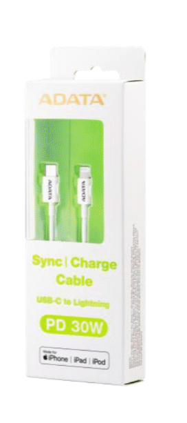 Cable USB-C a Lightning ADATA AMFICPL-1M-CWH - USB C
