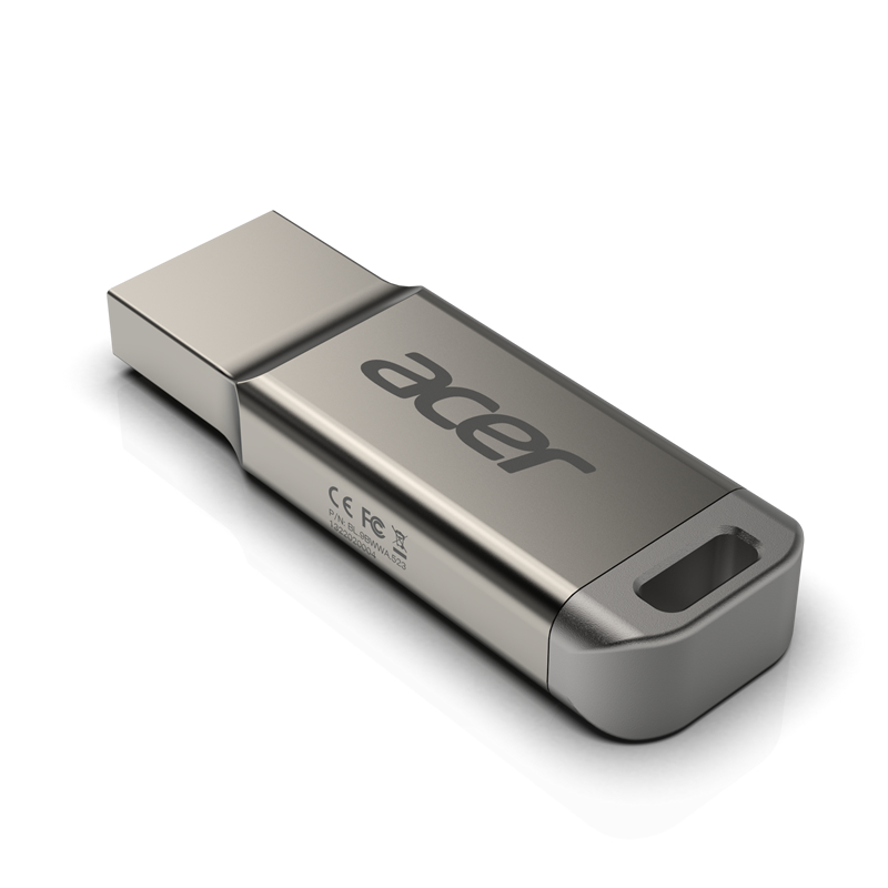 Memoria USB 3.2 Acer UM310 de 128GB BL.9BWWA.582 120 MB/s Lectura 90 MB/s Escritura - acabado Metal. Color Plata