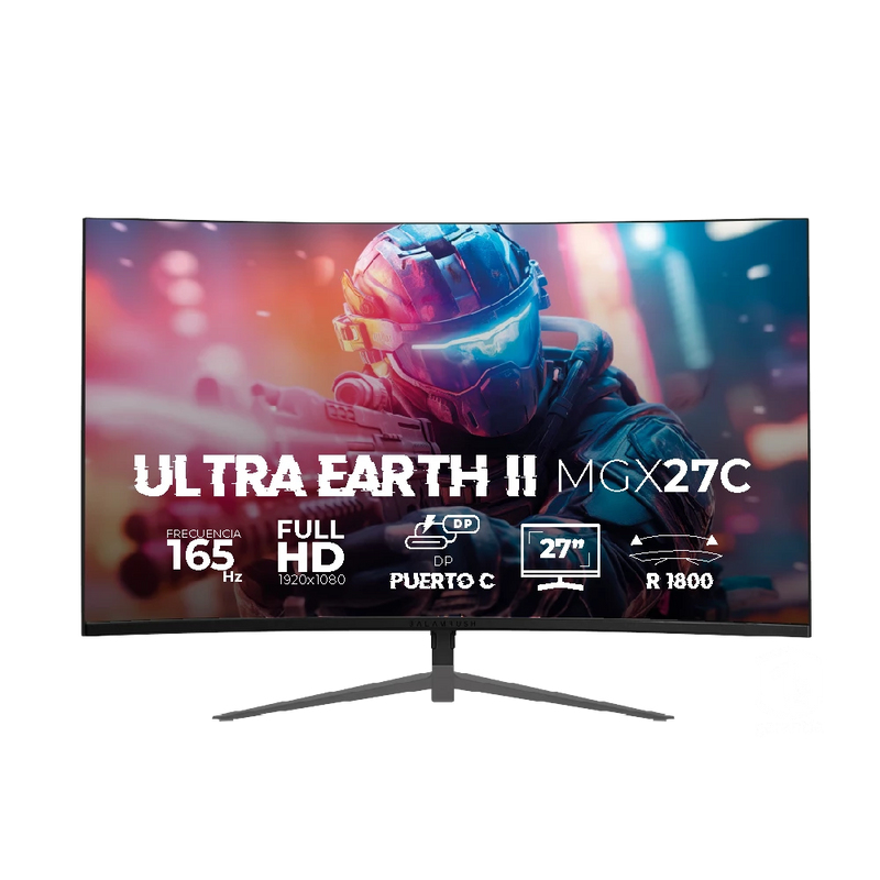 Monitor Gaming 27 pulgadas Curvo 165hz Ultra Earth II MGX27C Balam Rush -