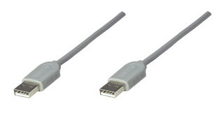 317887 Cable USB A a A - gris