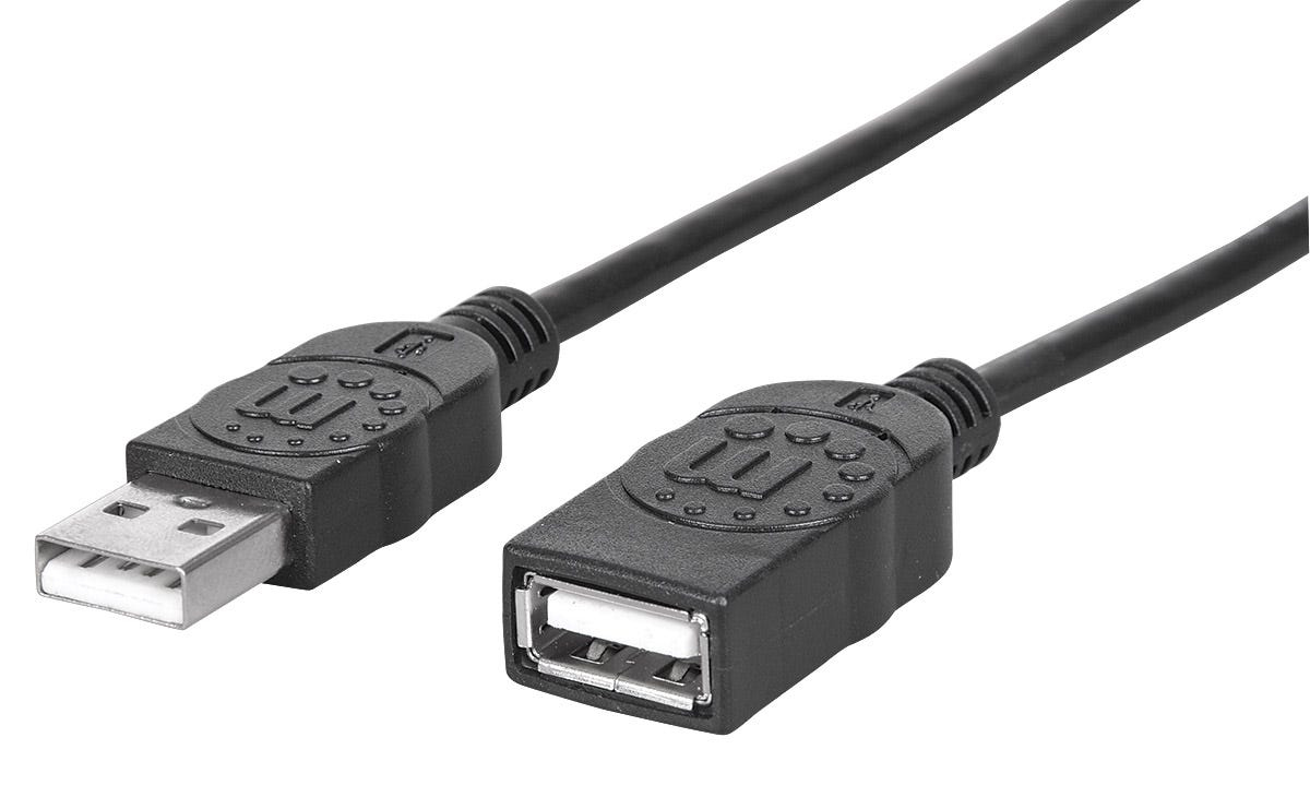 308519 Cable USB-A V2.0 Ext. 0.9M Negro -