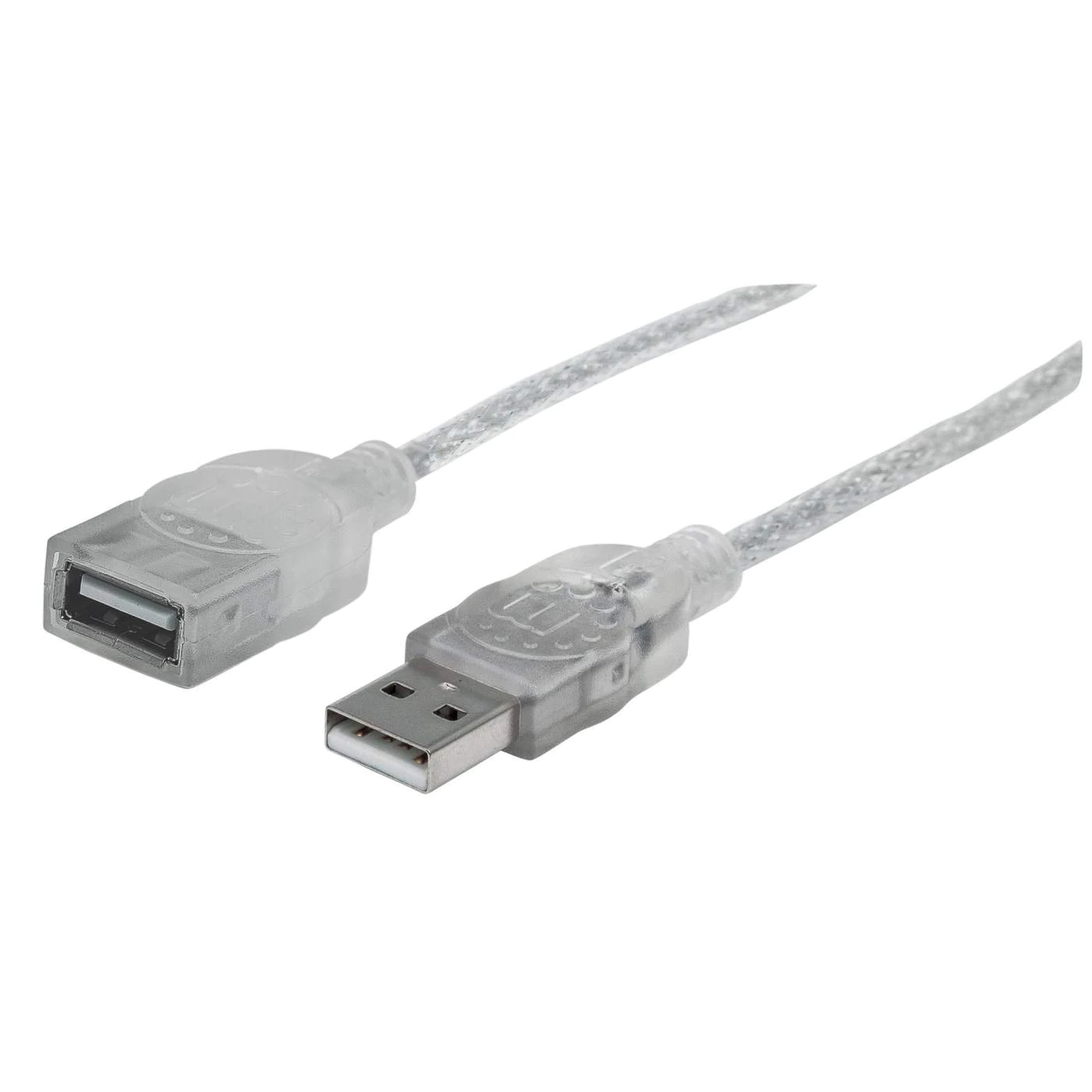 336314 Extensión USB 2.0 de Alta Velocidad 1.8m Color Plateado translucido - Velocidades de hasta 480 Mbps