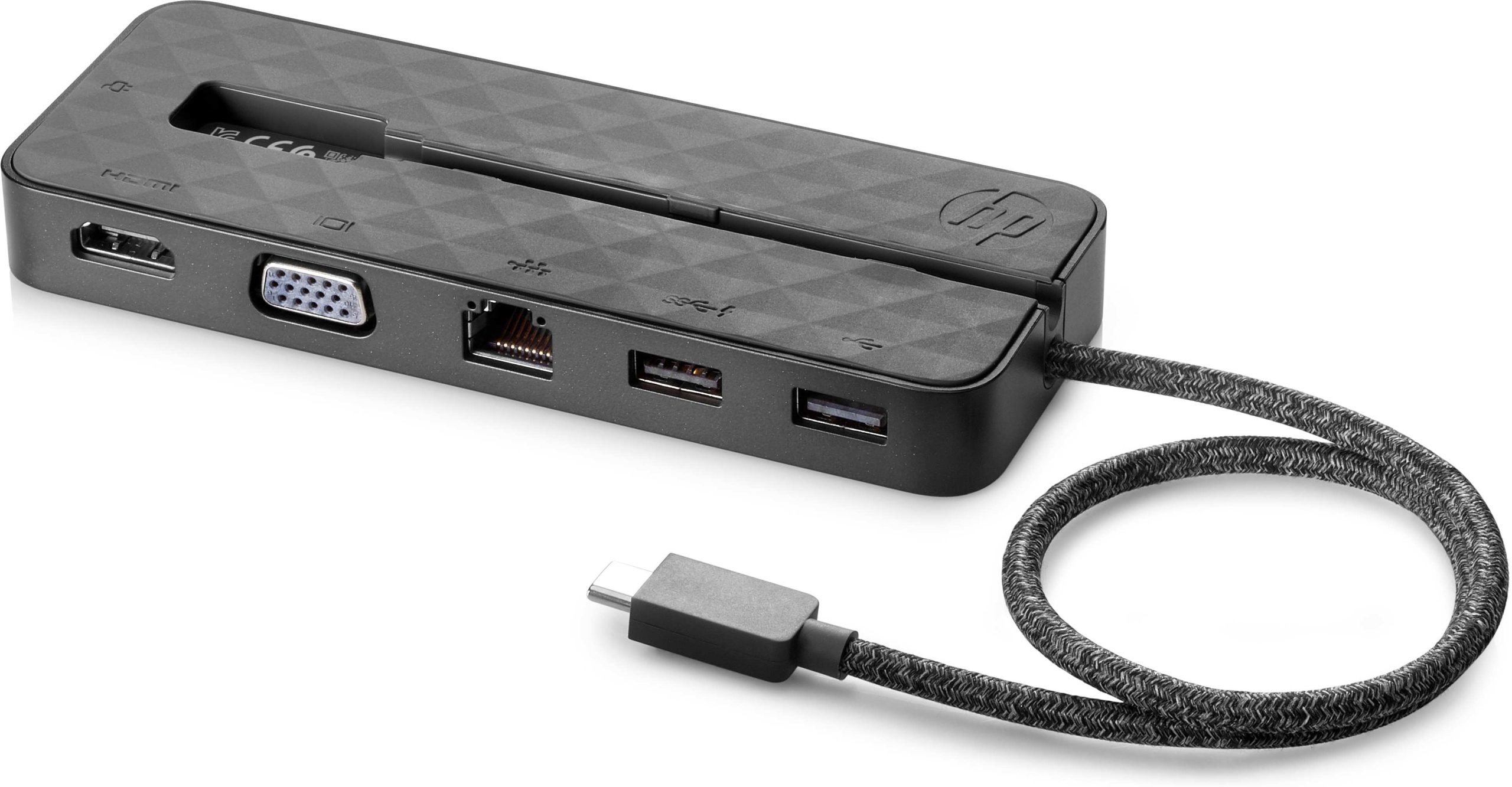 Mini Docking station HP 1PM64AA - USB O USB-C - Negro