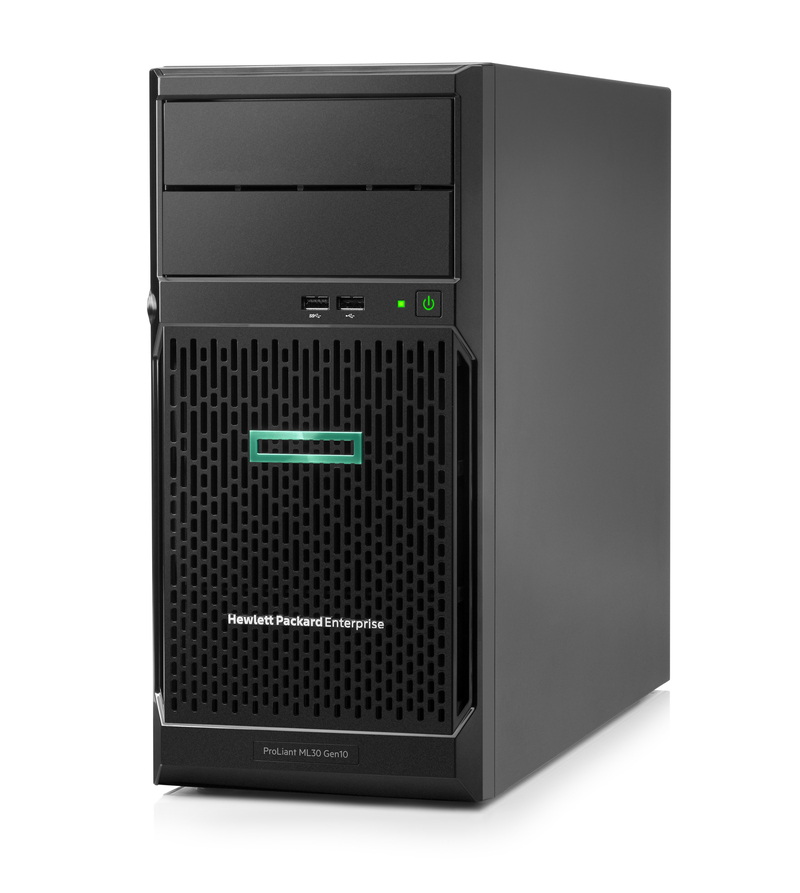 Servidor HPE ProLiant ML30 Gen10 Plus Intel Xeon E-2314 4 núcleos (2.80GHz - 8MB) 16GB (1 x 16 GB) 4LFF (1x1TB) NHP RAID Intel VROC LFF 350W (P44719-001)