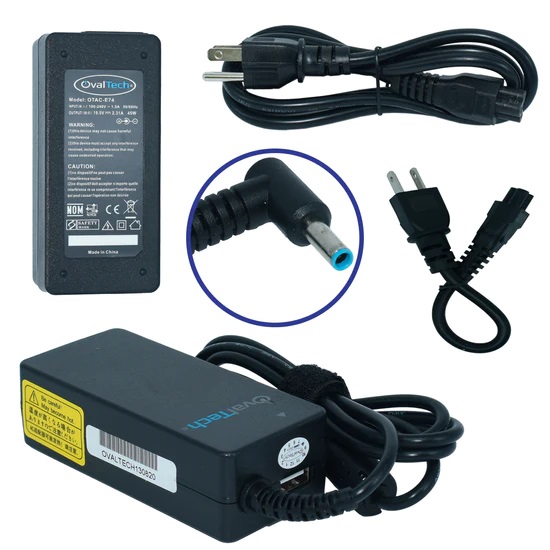 Cargador / Adaptador para Laptop OTAC-E74 OVALTECH de 45W 19.5V 2.31A (4.5*3.0) -