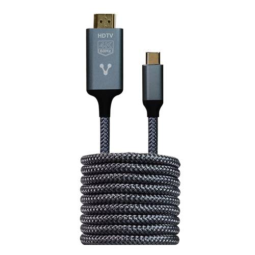 CABLE CONVERTIDOR VORAGO CAB-310 Tipo C A HDMI 4k 1.8m -