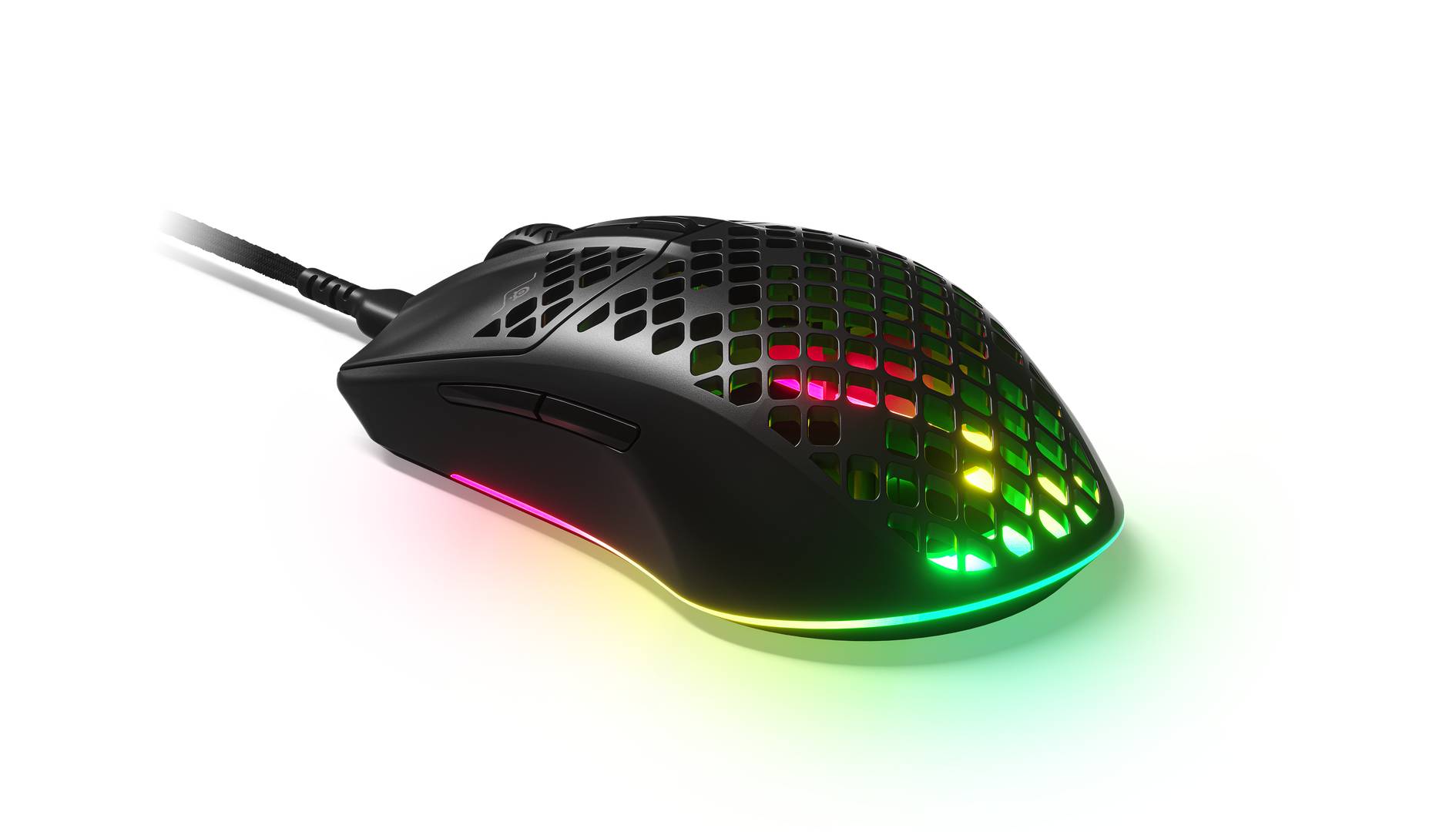 Mouse Para Juegos SteelSeries Aerox 3 Wireless. Súper Ligero. Sensor óptico de Aire TrueMove de 18.000 CPI. Diseño Ultraligero de 68 g Resistente al Agua. -