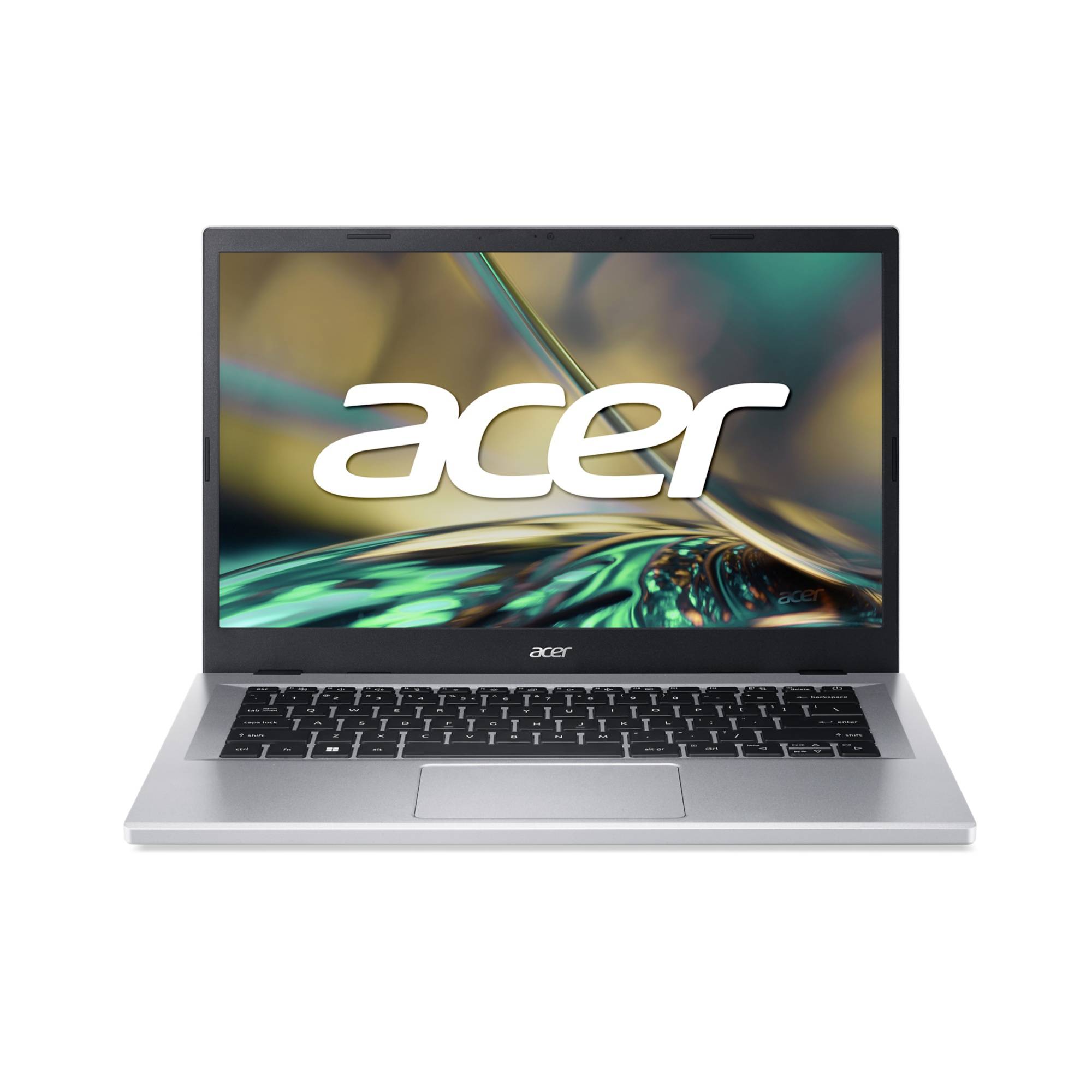 LAPTOP ACER ASPIRE 3 RYZEN 5 7520U; PANTALLA 14 FHD; 8 GB RAM; 256 GB PCIe NVMe SSD; WINDOWS 11 HOME; 1 año de garantía + 1 año contra Robo; PLATA -