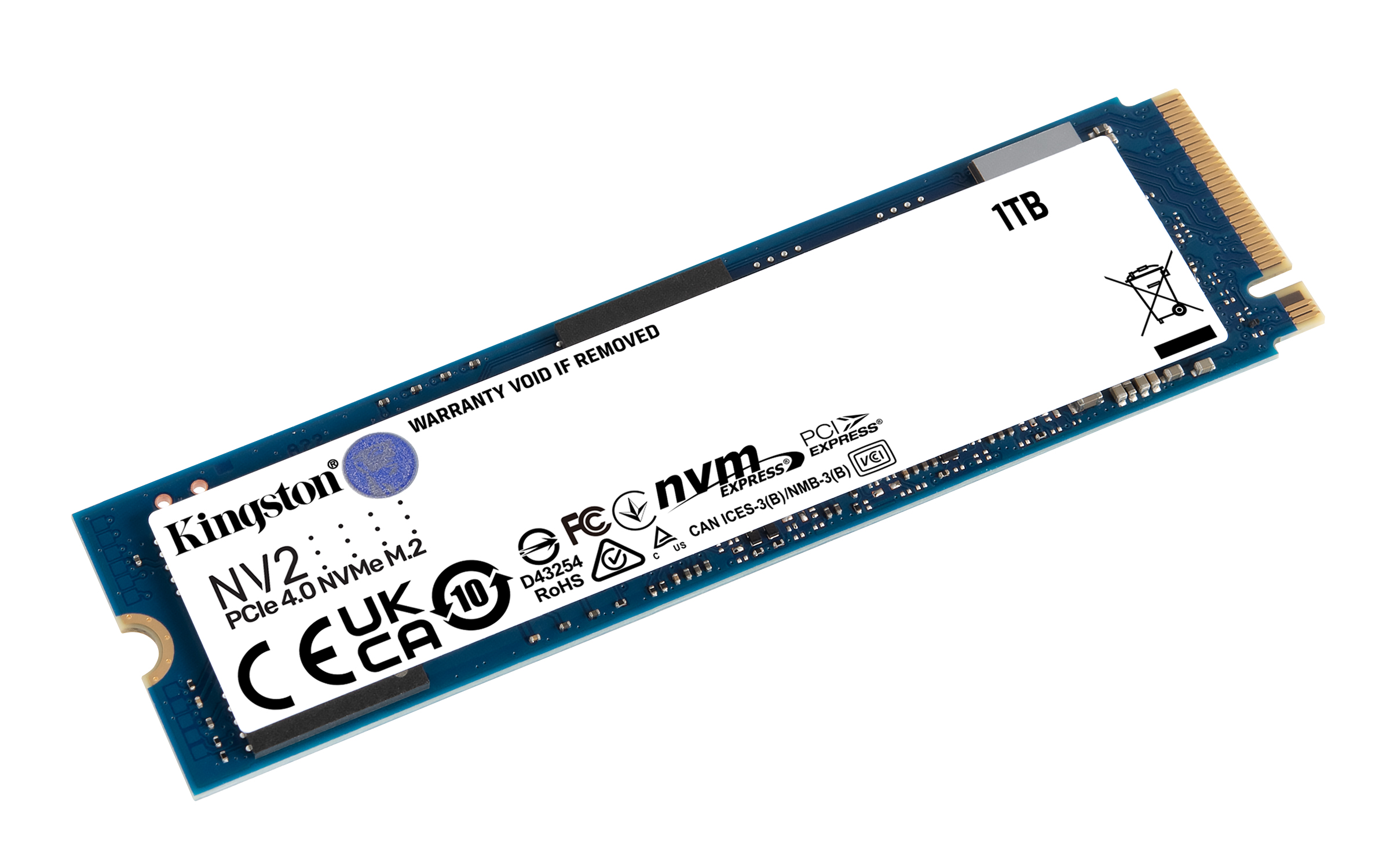 UNIDAD DE ESTADO SOLIDO KINGSTON NV2 500GB M.2 2280 NVME PCIE GEN 4X4 R.3500MB/S W.2100MB/S -