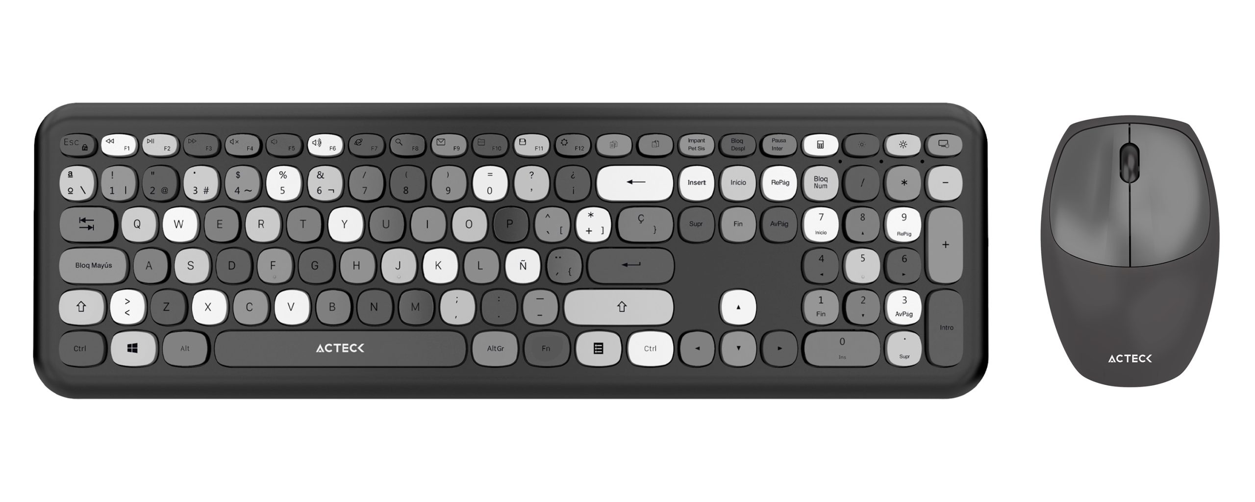 Kit Teclado y mouse Inalámbricos 2.4hz Creator Chic MK475 Advanced Series -