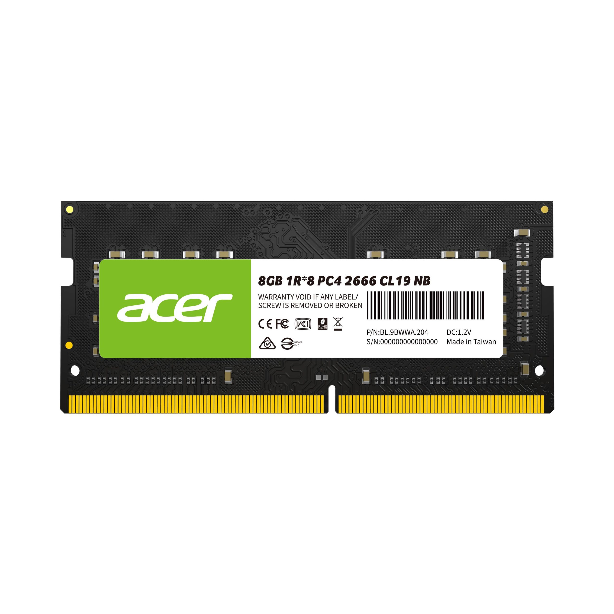 Memoria  ACER BL.9BWWA.206 - 8 GB