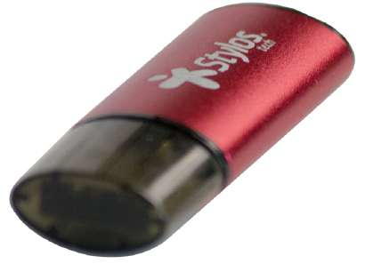 Memoria USB Rojo C/Tapa 16GB Stylos. STMUS72W -