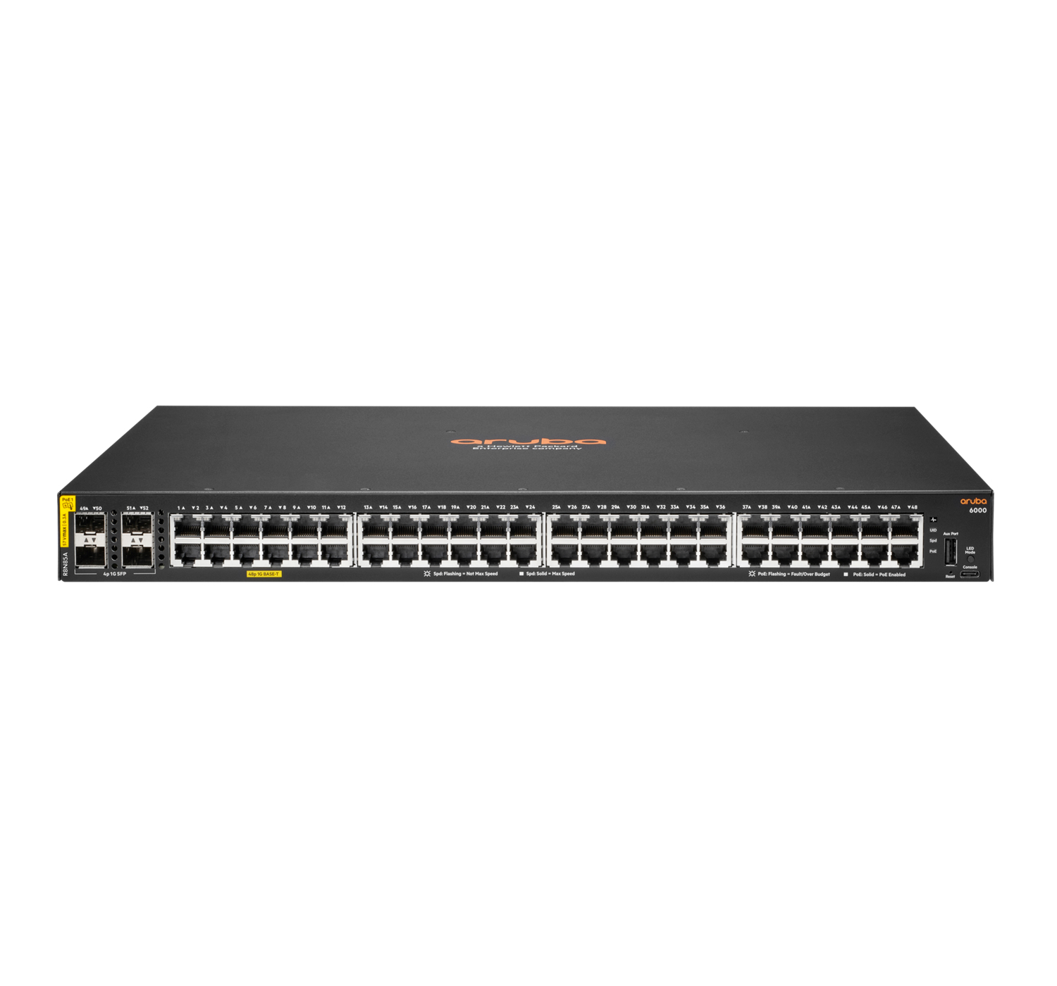 Switch HPE Aruba CX 6000 48 Puertos 4 PoE SFP -