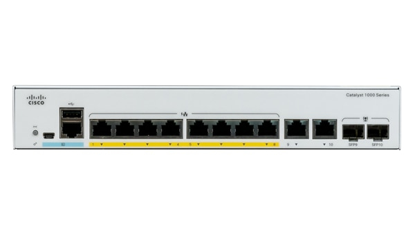 Switch CISCO C1000-8T-2G-L - Plata