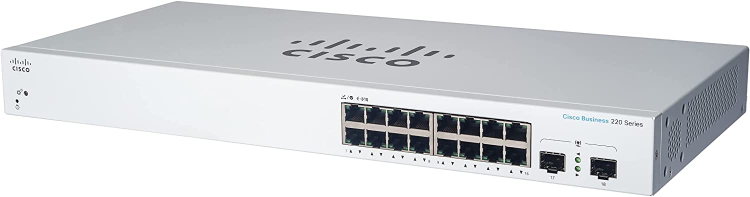 Switch  CISCO CBS220-16P-2G-NA - Blanco