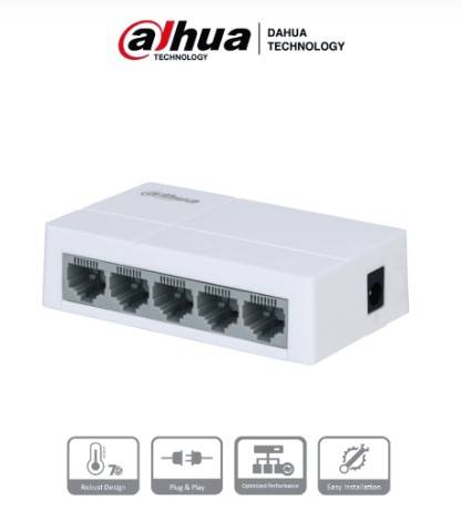 Switch para Escritorio 5 Puertos/ Fast Ethernet 10/100/ Diseño Compacto/ Capa 2/ Switching 1 Gbps/ Velocidad de Reenvio de Paquetes 0.744 Mbps -