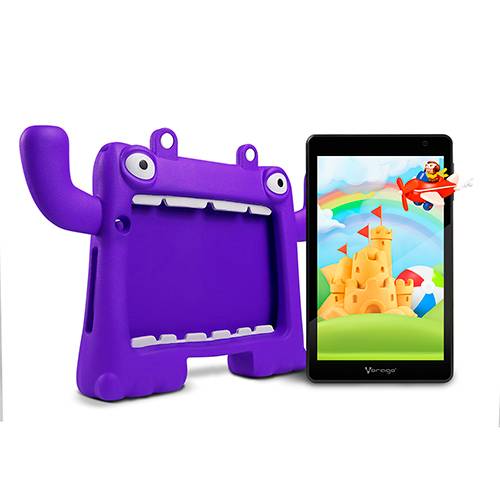 TABLET VORAGO PAD-8-KIDS 8 PULGADAS ANDROID 13 QUADCORE 4GB 64GB IPS 2MP 5MP WIFI BT GMS FUNDA MORADA -