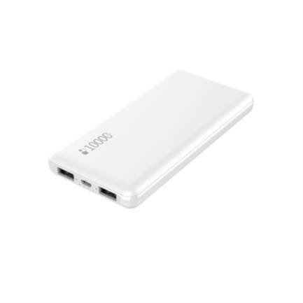 Power Bank Nextep NE-430B Ultra Ligera 10000 mAl 2 puertos Color Blanco USB a Micro USB -