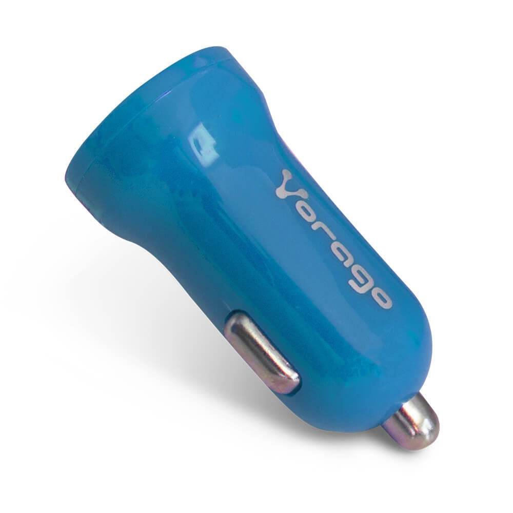 CARGADOR PARA AUTO VORAGO AU-101 CON 1 PUERTO USB AZUL bolsa -