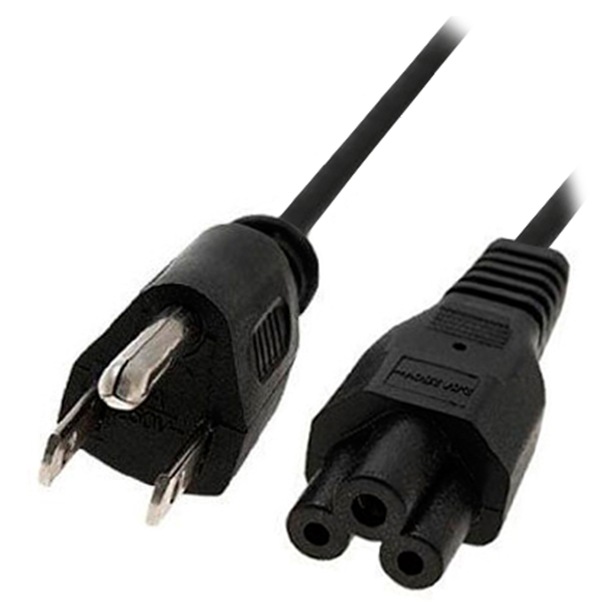 Cable Corriente BROBOTIX para Laptop Tipo Trébol 0.9 MTS - C13 coupler