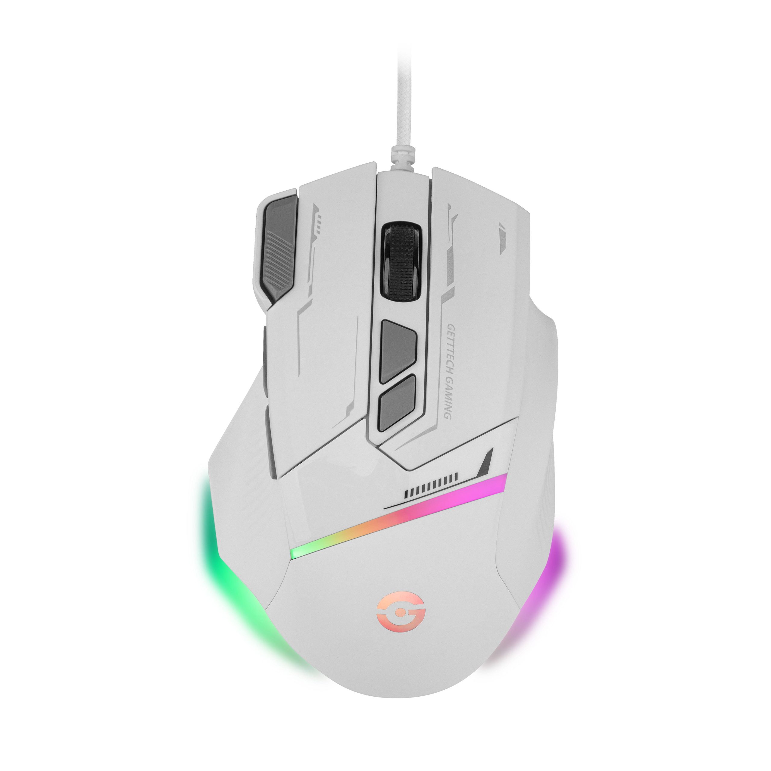 Mouse GETTTECH GPM-RGBWR-G1-WH - Juego