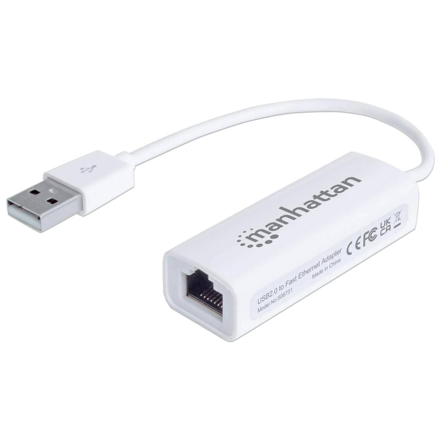 506731 Adaptador Fast Ethernet USB de Alta Velocidad 2.0 - Añada una conexión de red a su PC sin necesidad de abrirla.